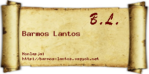 Barmos Lantos névjegykártya